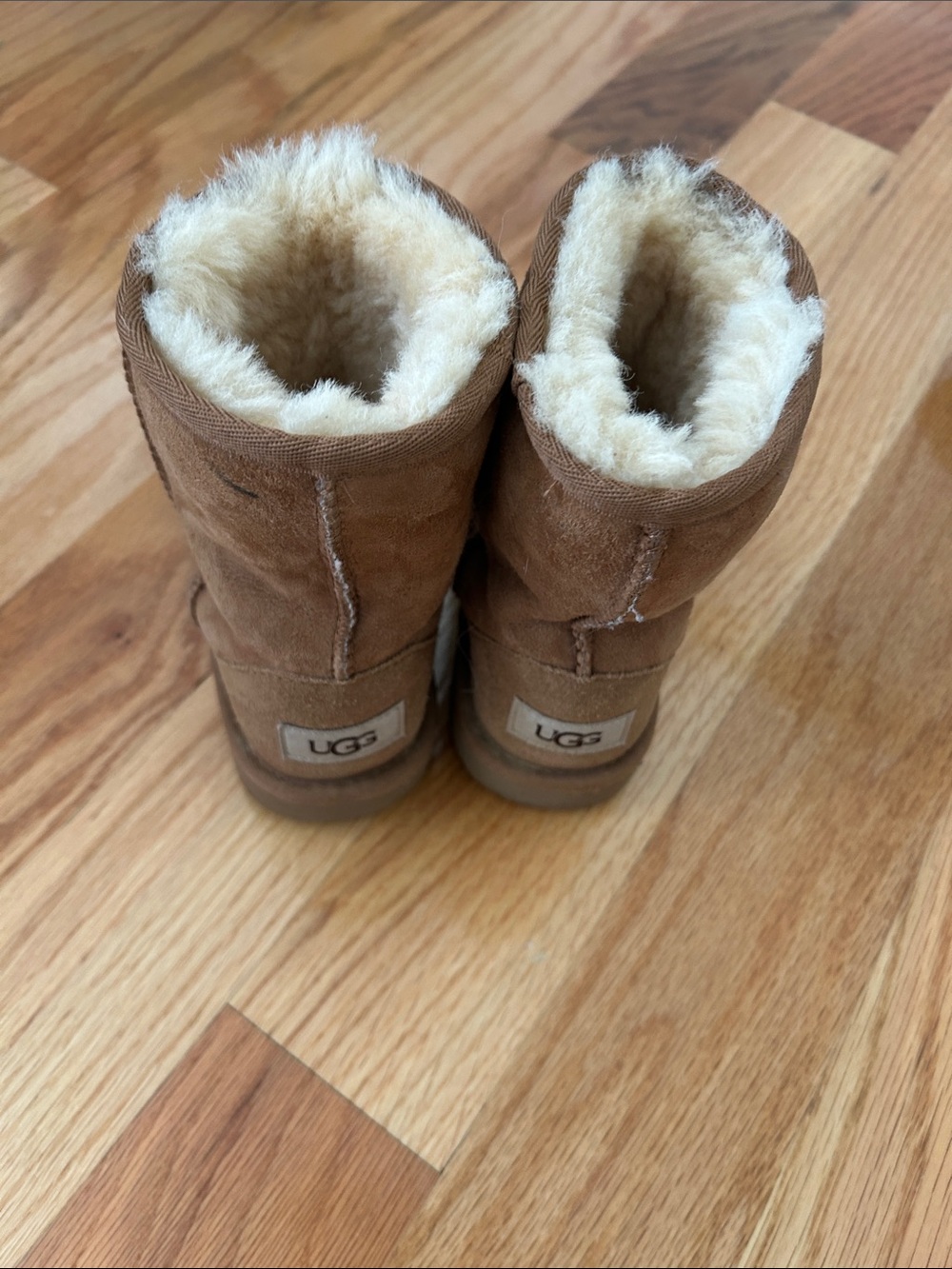 UGG Chestnut Suede Shearling Booties - Picture 3 of 3